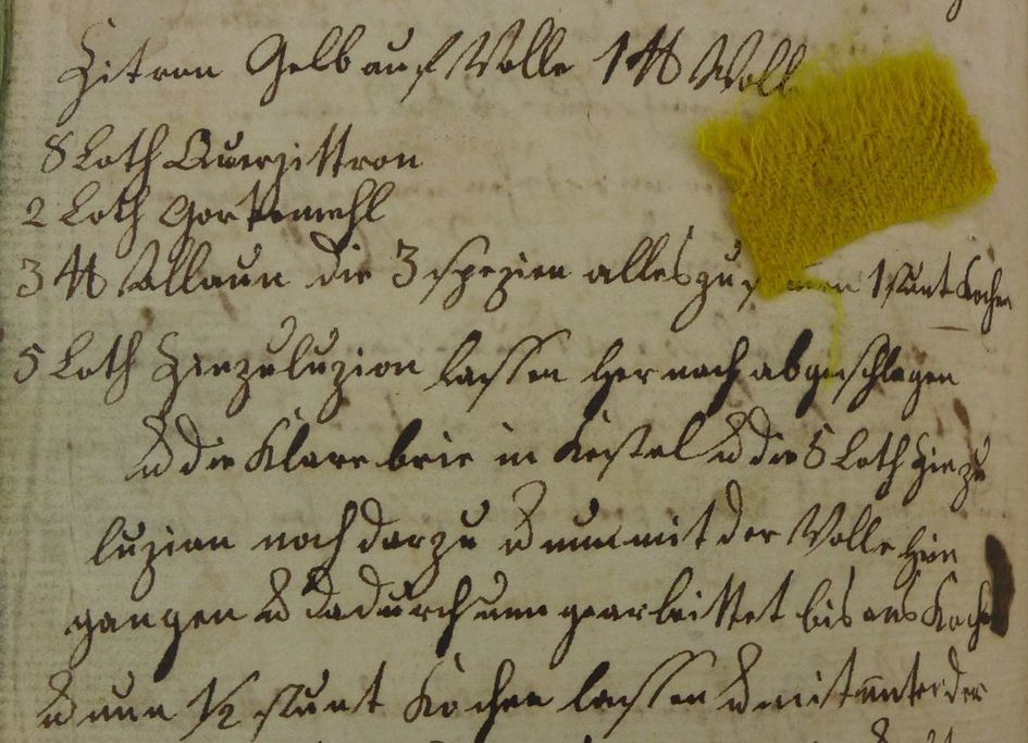 Das Notizbuch eines Färbers aus dem frühen 19ten Jahrhundert